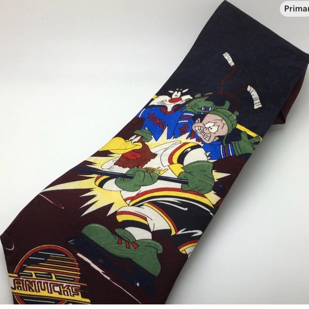 Vancouver Canucks New York Rangers Novelty Tie NHL Stanley Cup Game 1994